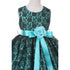 Cinderella Couture Little Girls Blue Satin Multi Color Sashes Dress 2-6 - SophiasStyle.com